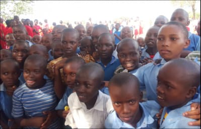 students of Iiani Secondary School in rural Kenya