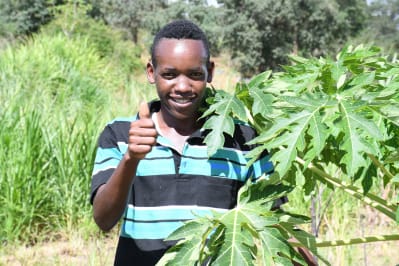 Mwendwa Kilonzi of Kavoko SHG on his farm
