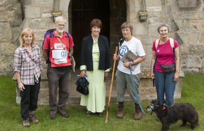 Poppy (second from right) on her pilgrimage from York Minster to Bridlington Priory