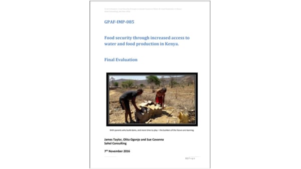 External Evaluation on the DFID-funded programme 2013-2016